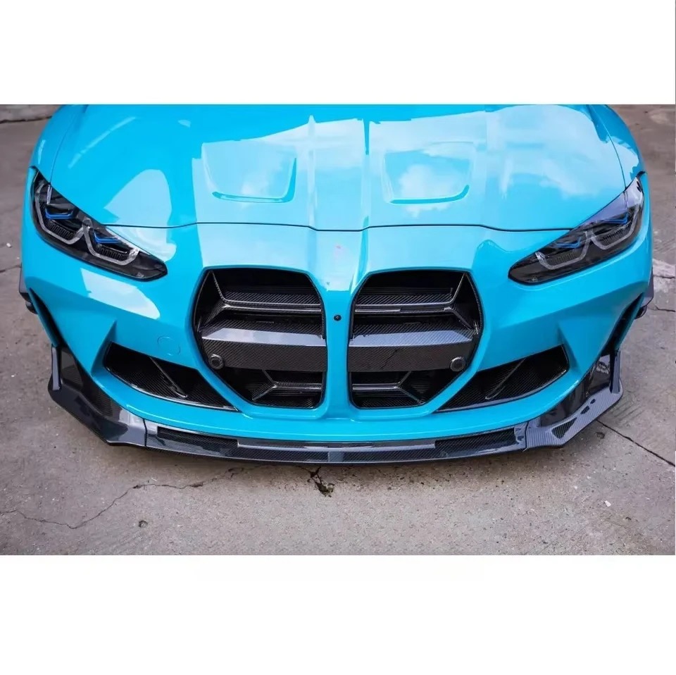 V Style Carbon Fiber Front Bumper Lip Front Lip for  G80 M3 G82 G83 M4 2020+
